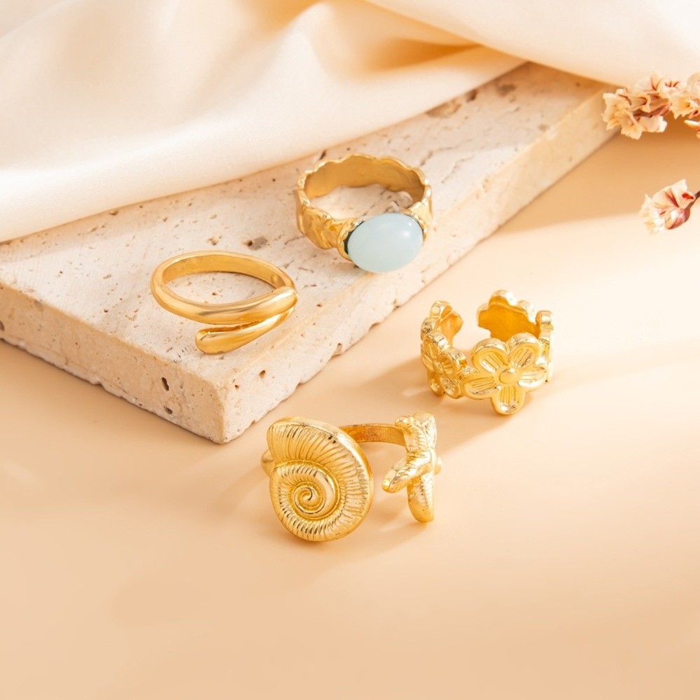 4Pcs/set Ocean Style Toe Ring  - Body Jewelry Rings recension och pris