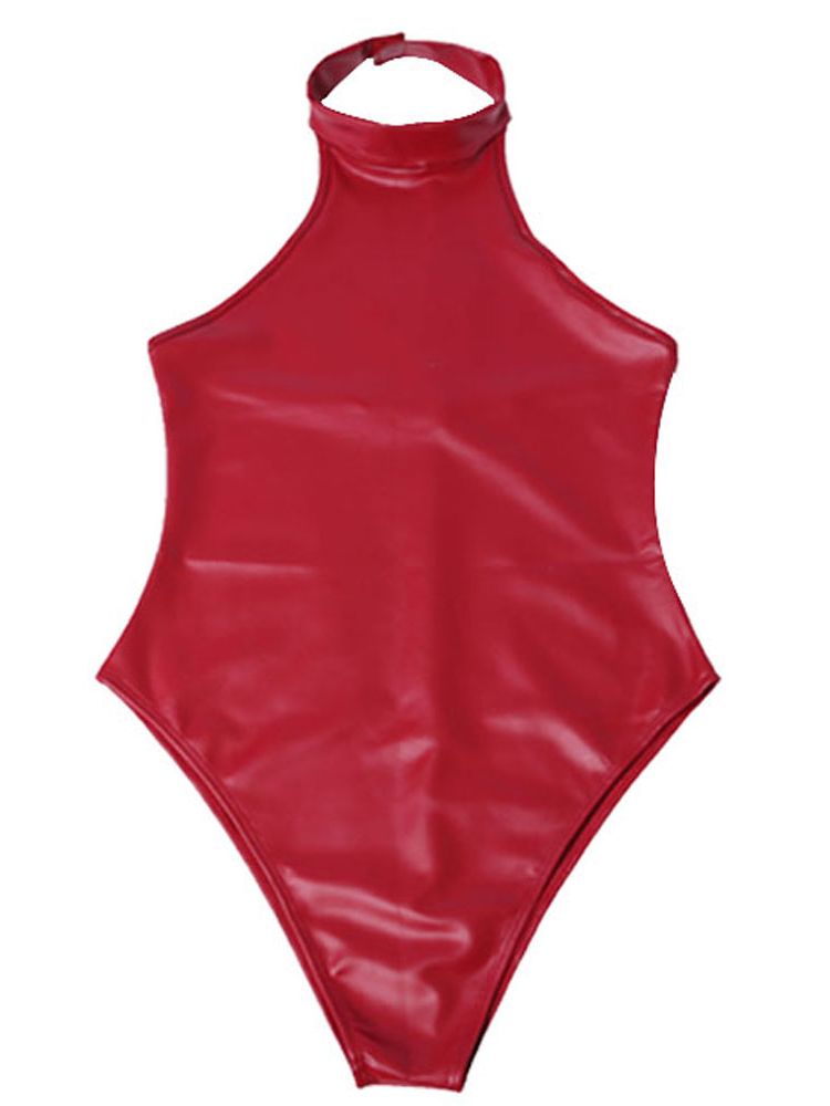 Faux Latex PU Leather Catsuit  - Body Jewelry Waterproof recension och pris