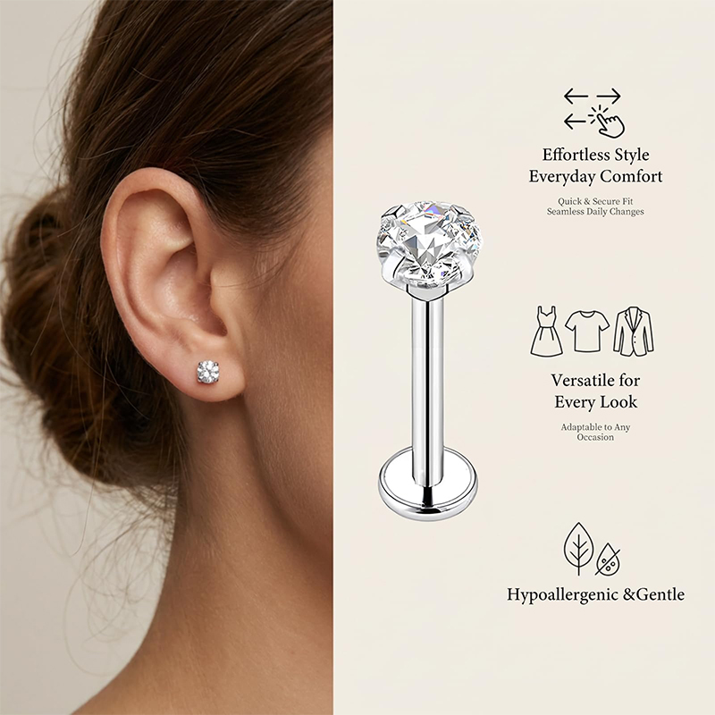 20G/18G/16G Surgical Stainless - Body Jewelry Lip Ring recension och pris